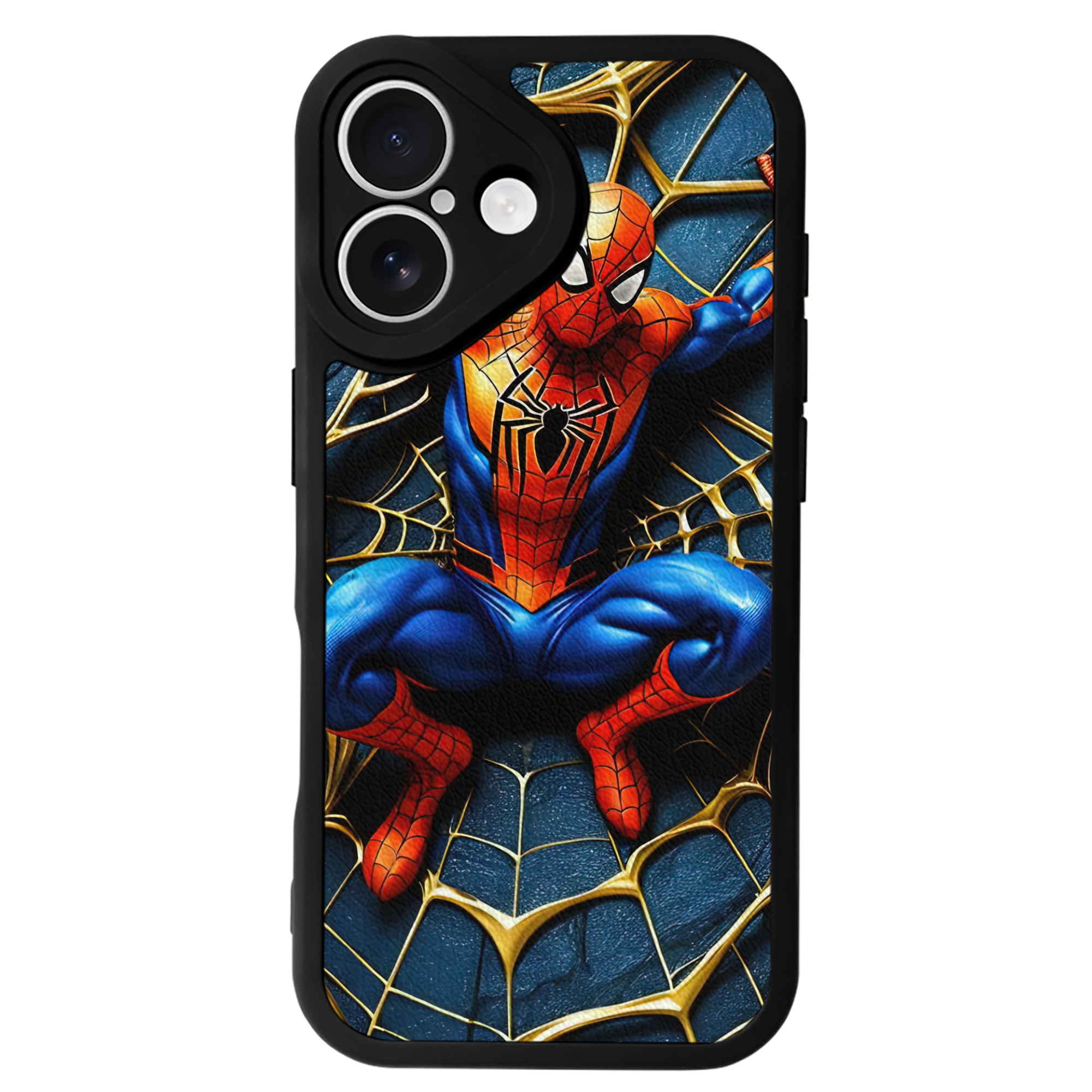 （画像用） Spider Man スパイダーマン 【iPhone 16シリーズ対応】シリコンスマホケース（レザー調） 材質：シリコン